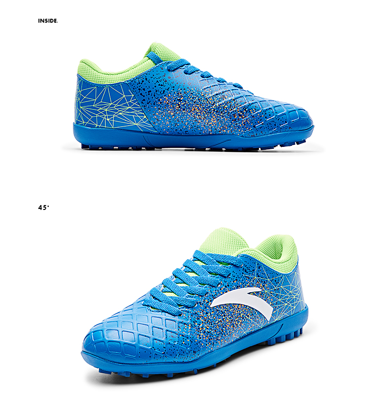 安踏(anta)童鞋男童雄狮二代碎钉足球鞋训练鞋儿童运动鞋31732204黑