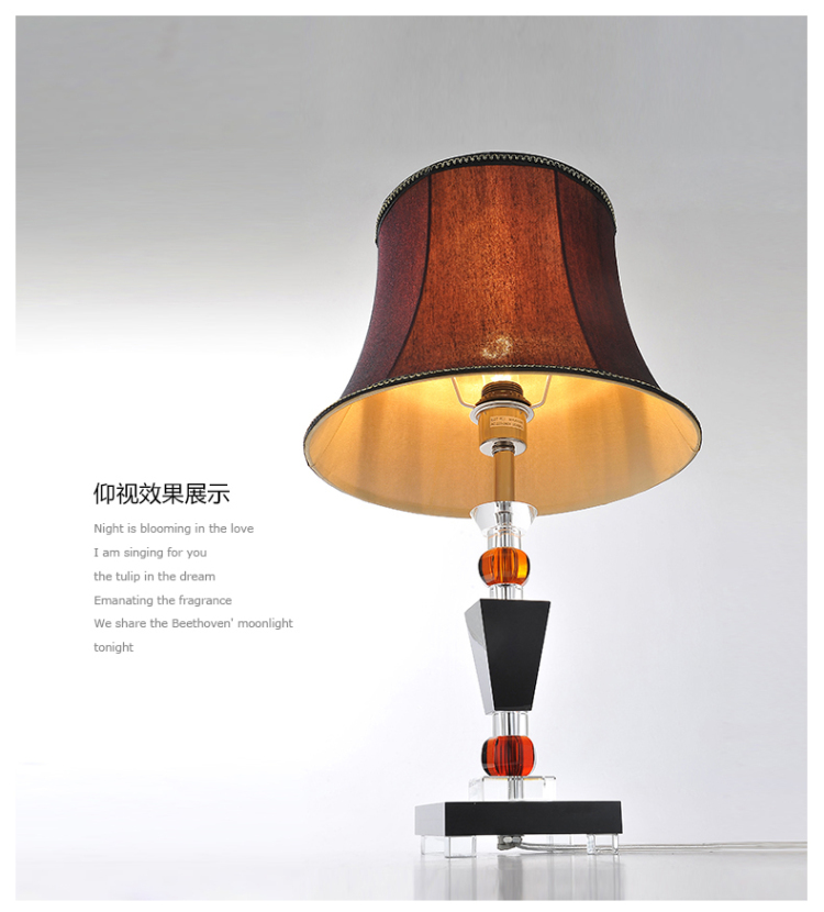 欧式奢华水晶台灯卧室床头 现代简约床头灯创意书房灯护眼MT-8285 MT-8285(350*600