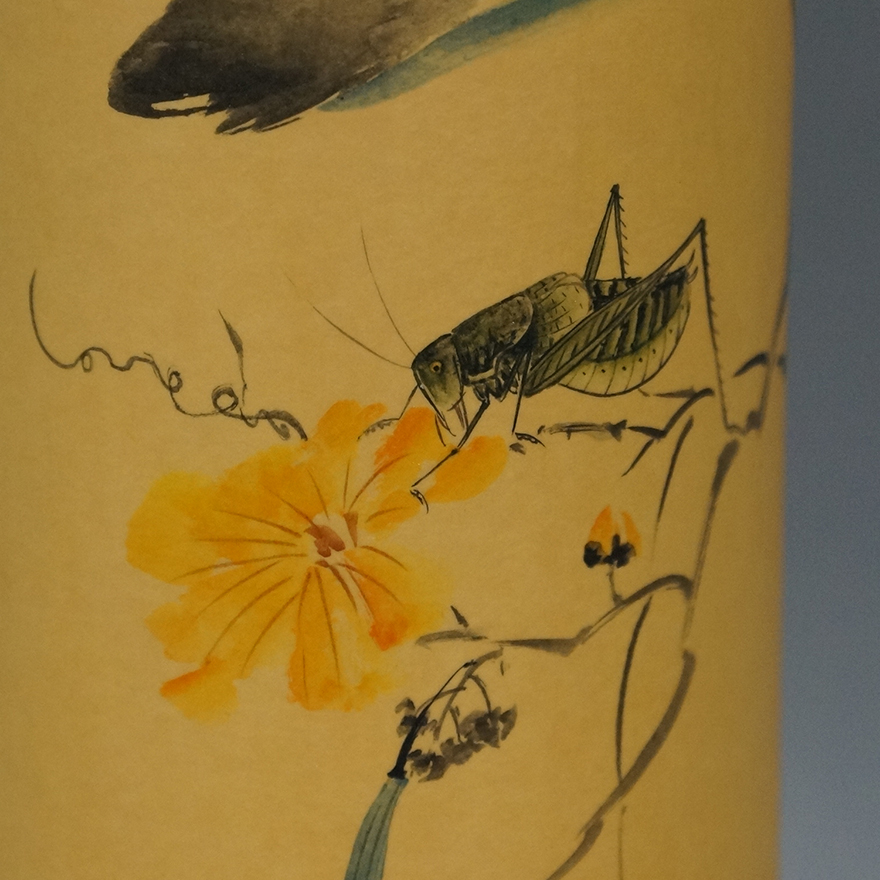 【非遗原创】蝈蝈丝瓜茶罐 6年葫芦 手绘葫芦茶罐