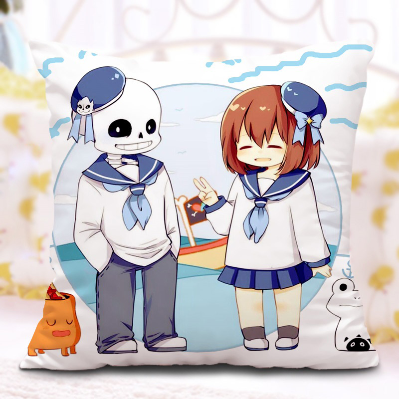 刻沫 传说之下抱枕 动漫游戏周边 二次元靠垫 14 光面35*35厘米 含