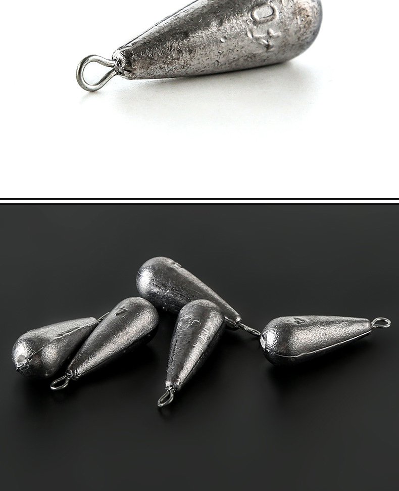 pure fishing 水滴外挂型铅坠带环海竿远投钓鱼小配件防挂底铅坠 20g