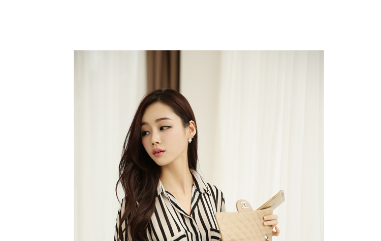 尚爱尚恋长袖衬衫女 LCS001 黑米条纹 XL