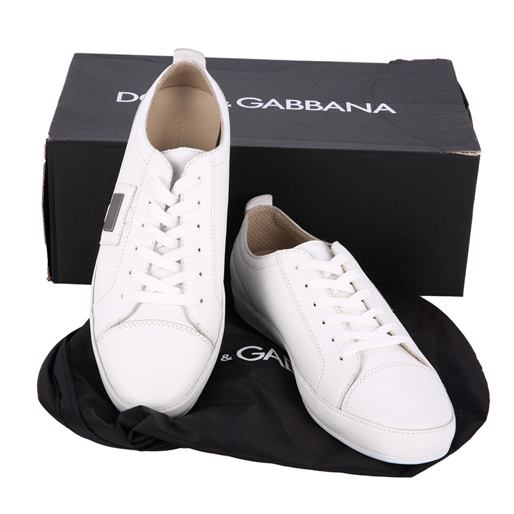 dolce&gabbana杜嘉班纳男款牛皮休闲鞋cs1158 a1781 80001 白色 英国
