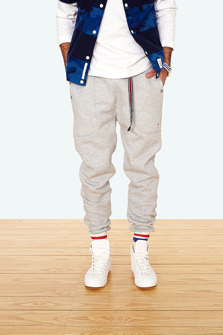 ae 潮牌 拉绒长裤休闲运动裤 小脚收腿男裤 2015春季新品k032 深蓝色