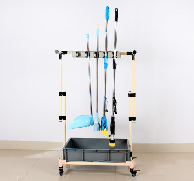 移动拖把架墩布架落地收纳整理架子拖把挂钩放地扫把挂架地拖清洁工具