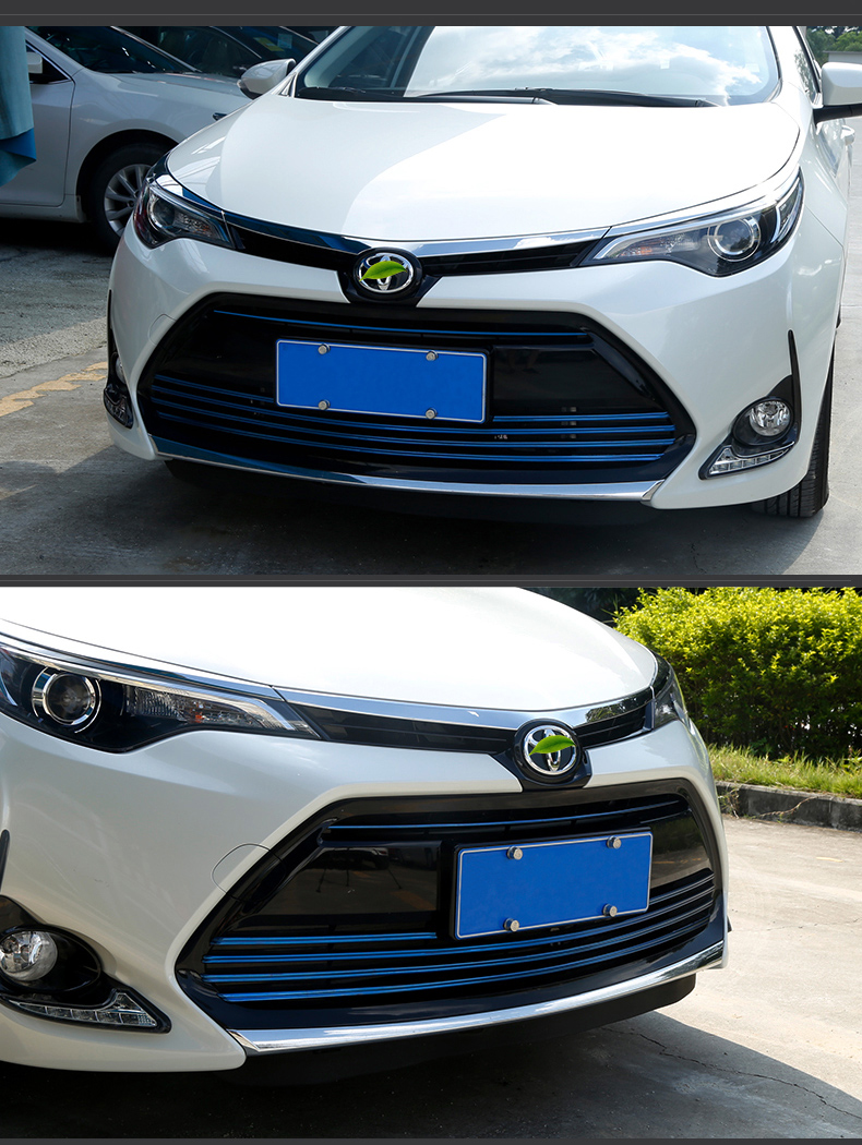 适用于201417款丰田雷凌中网改装雷凌保险杠中网饰条栅格装饰亮条专用