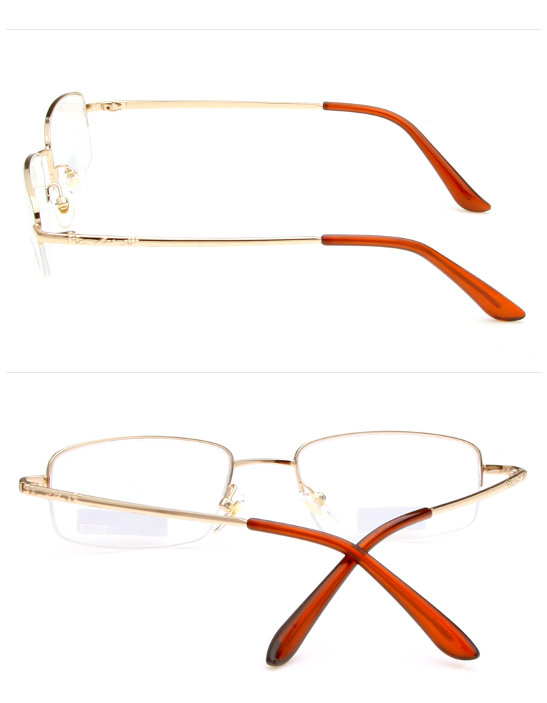 夕阳红高清镀膜老花镜男舒适轻便半框老花中老年眼镜300度