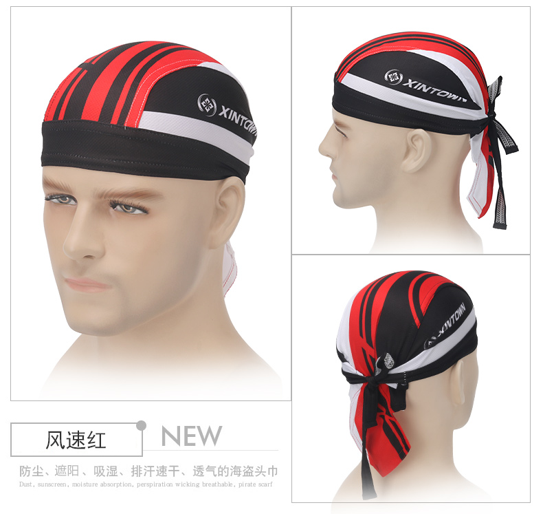 小帽防晒遮阳男韩版潮吸汗带百搭户外骑行头盔内衬海盗帽单车头巾男