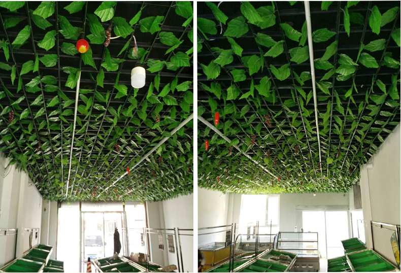 方贝仿真花藤塑料花假花藤条客厅装饰花葡萄叶绿叶藤条吊顶楼梯空调