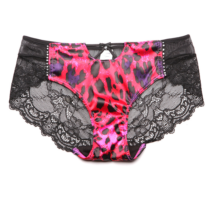 【elle内裤】elle豹纹提臀镶钻低腰内裤1bx171 黑色900008 m【行情