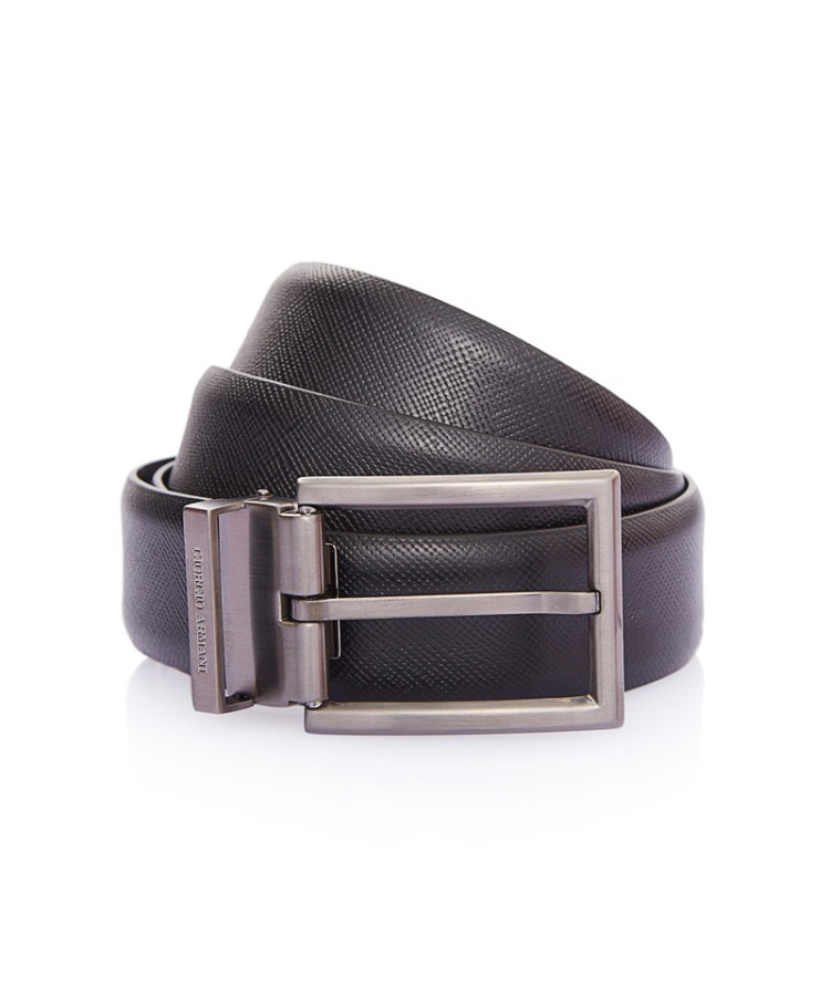 阿玛尼armani男士皮带黑色牛皮y2s090