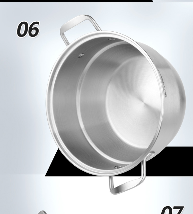HUANXIPO多层蒸锅26/28/30cm加厚304不锈钢复底电磁炉通用二层三层蒸笼汤锅 30cm