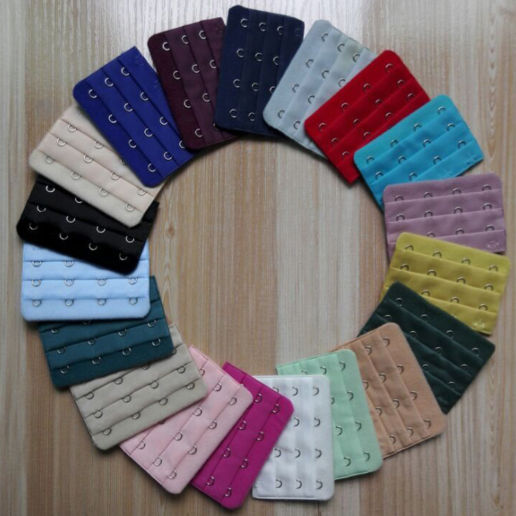 蝉慕 大红文胸加长扣黑色文胸四排扣内衣延长扣4排扣 深肤色