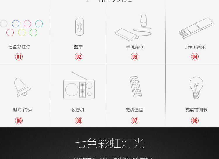 威尼徕 YW-003遥控蓝牙台灯LED床头蓝牙音箱灯卧室灯