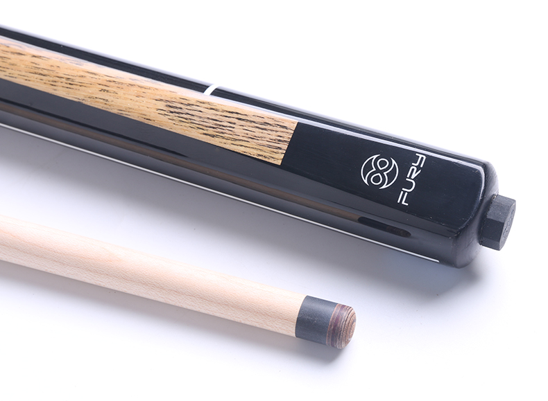 fury飞利波茨款台球杆中头黑色先角九球杆 美式大头杆黑八16桌球杆小