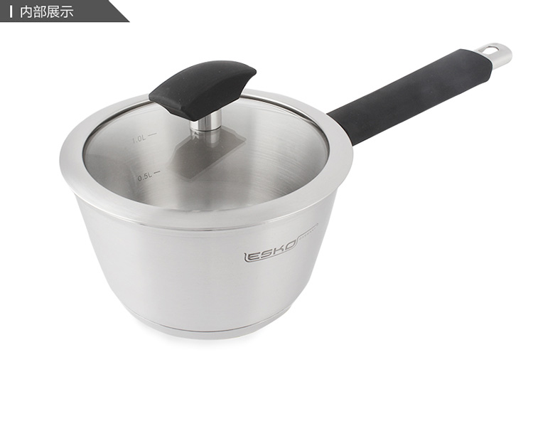 艾德仕ESKO 康尼复合底不锈钢奶锅 小汤锅电磁炉通用 16CM