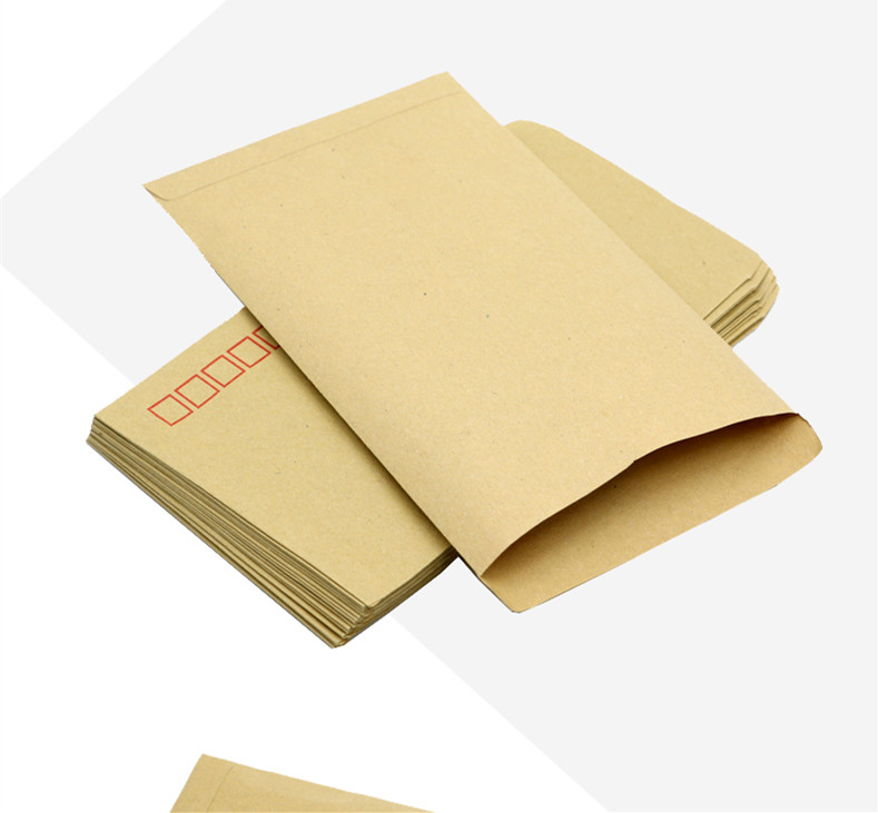 创意牛皮纸信封标准大小邮寄信封cjp发票工资袋增值税发票专用100个