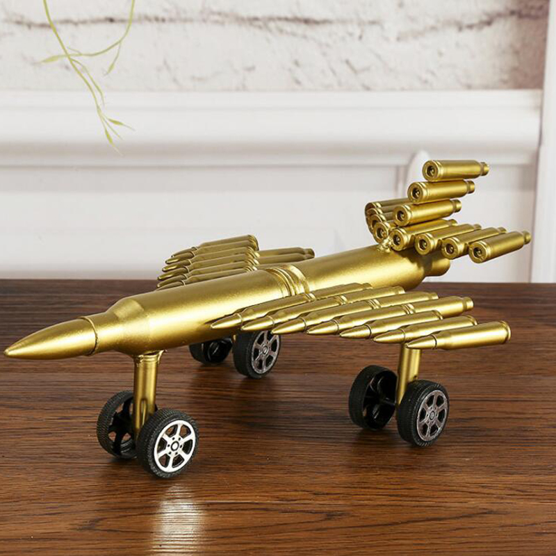 draco子弹壳工艺品飞机 大炮 坦克 战斗机模型摆件纯手工创意礼品办公