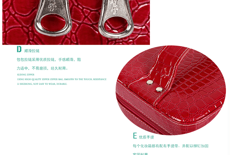 
                                                            缔家乐大号化妆箱女化妆包收纳箱手提包时尚女包户外旅行洗漱包化妆盒储物整理箱盒 防水F款  藏青                