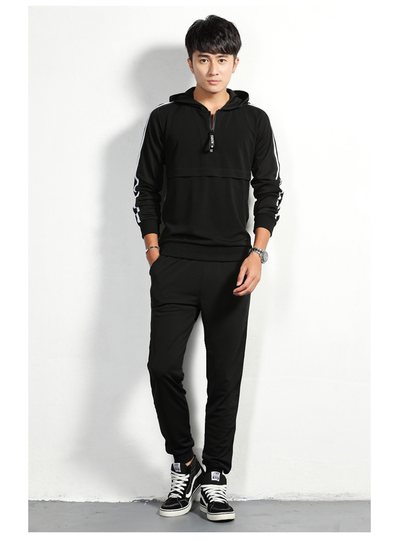 新款潮人卫衣连帽纯色学生运动套头衫外套 开衫连帽#908灰色 男款xl