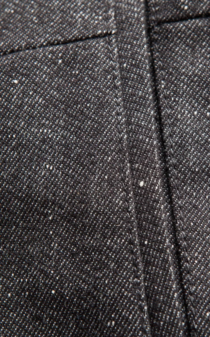 厚实点子纱斜纹棉混纺,时尚保暖