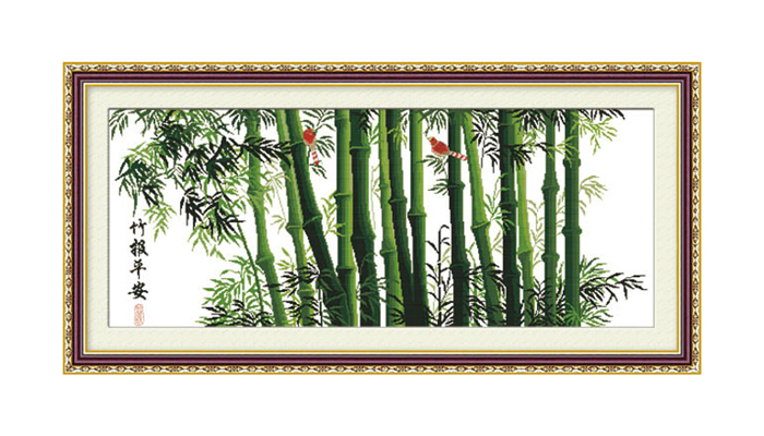 华庭丽娜十字绣 20040-f103竹报平安3