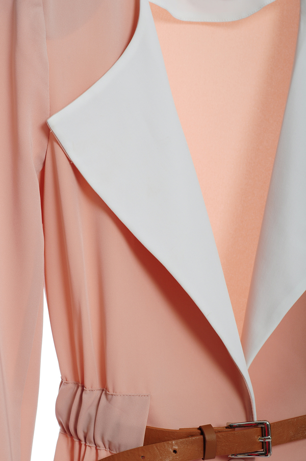 1212全民疯抢秋装新款韩粉色撞色翻领短款修身小西装西服外套xy03 藕