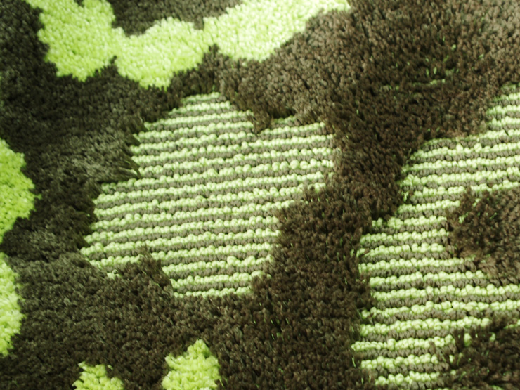 享家欧式系列防滑地垫门垫脚垫50*80厘米 深绿色花朵