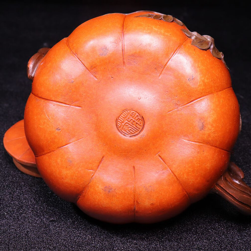 封品3545:名家典藏蒋蓉底款《南瓜》紫砂壶-京东司法拍卖