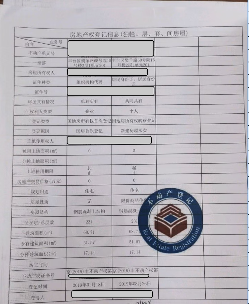 首开花香西苑15号楼1单元201室