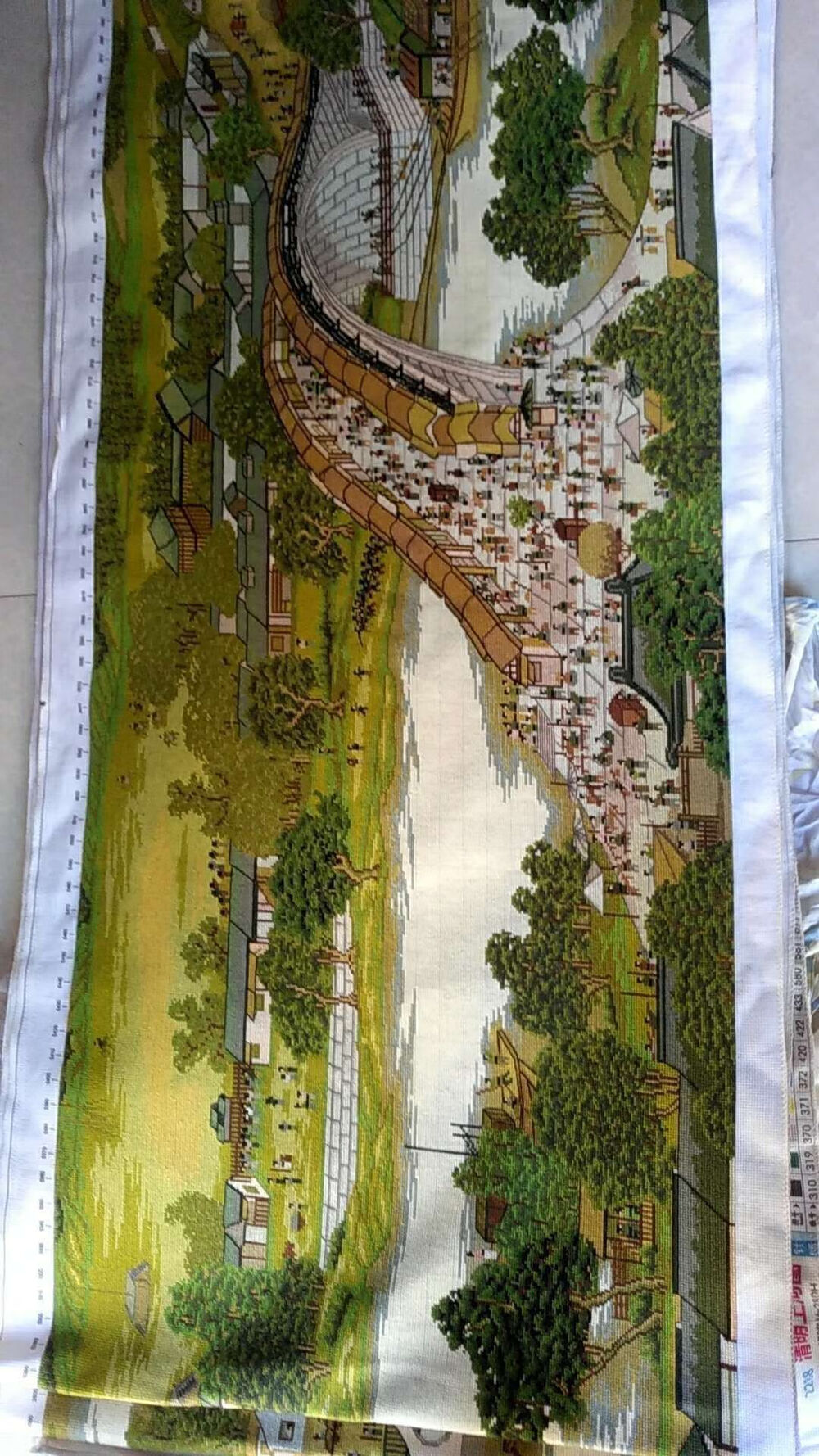 【第一次拍卖】 清明上河图十字绣品(约22米)