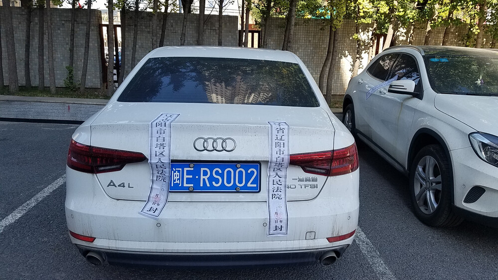 车牌号为闽ers002,奥迪a4l40 tfsi 时尚型轿车-京东司法拍卖