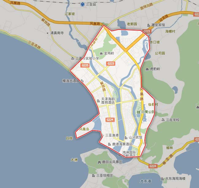 三亚市港门村地图图片