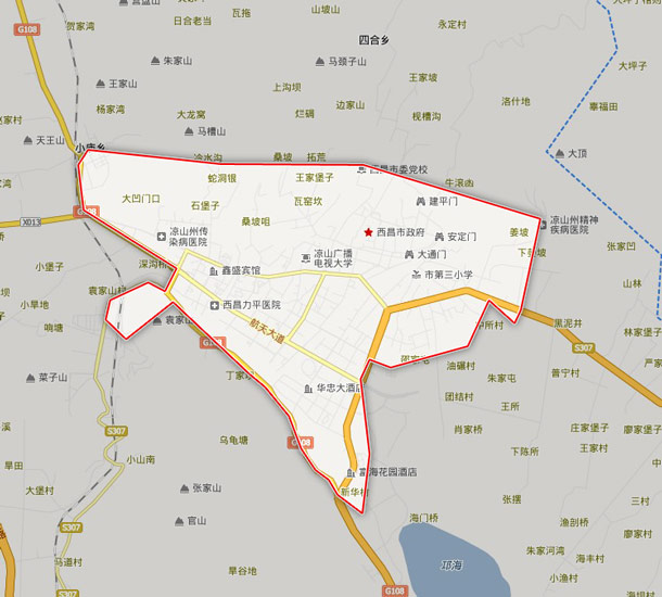 西昌市城区行政区划图图片