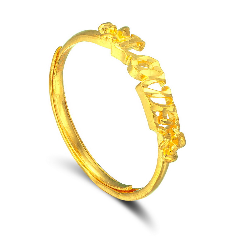 珂兰钻石 化的灵魂999千足金黄金戒指女款 现货闪电发 约1.75g