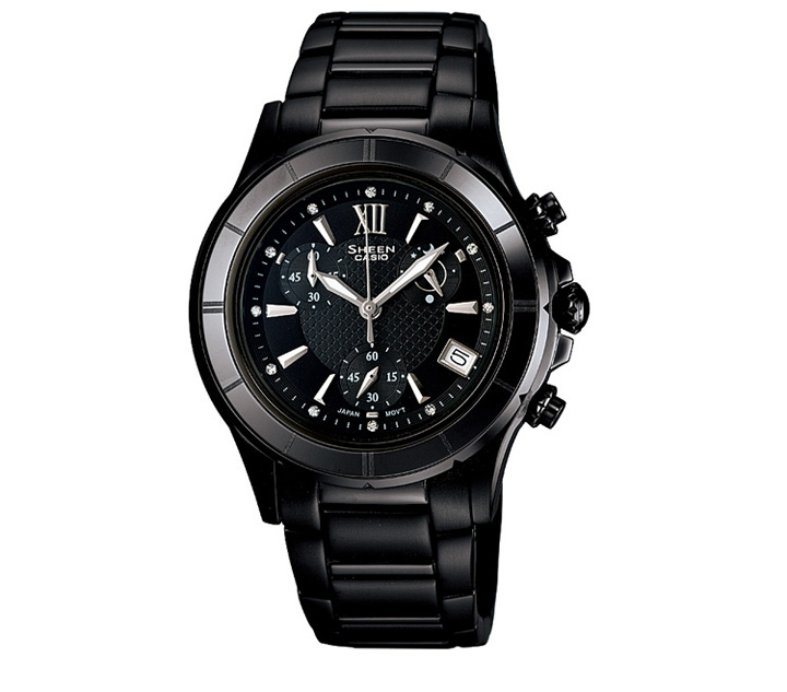 casio 卡西欧 sheen she-5516bd-1adr 石英女表