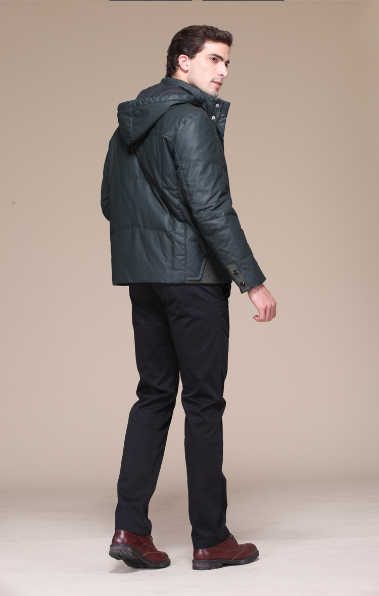 【亚狮龙】90%白鸭绒男装保暧羽绒服 货到付款 支持货到付款