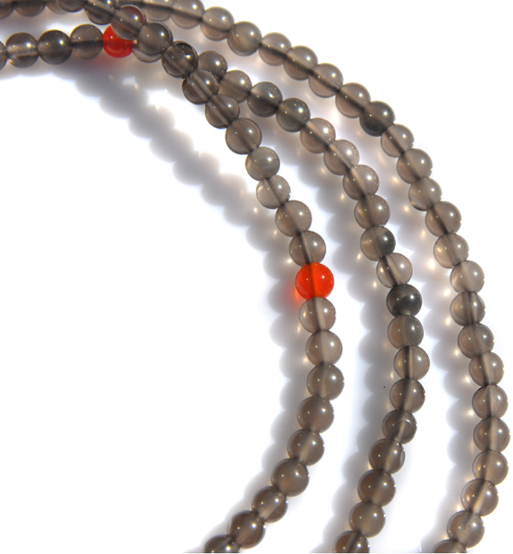 萱妮珠宝天然冰曜石佛珠项链/手链3mm