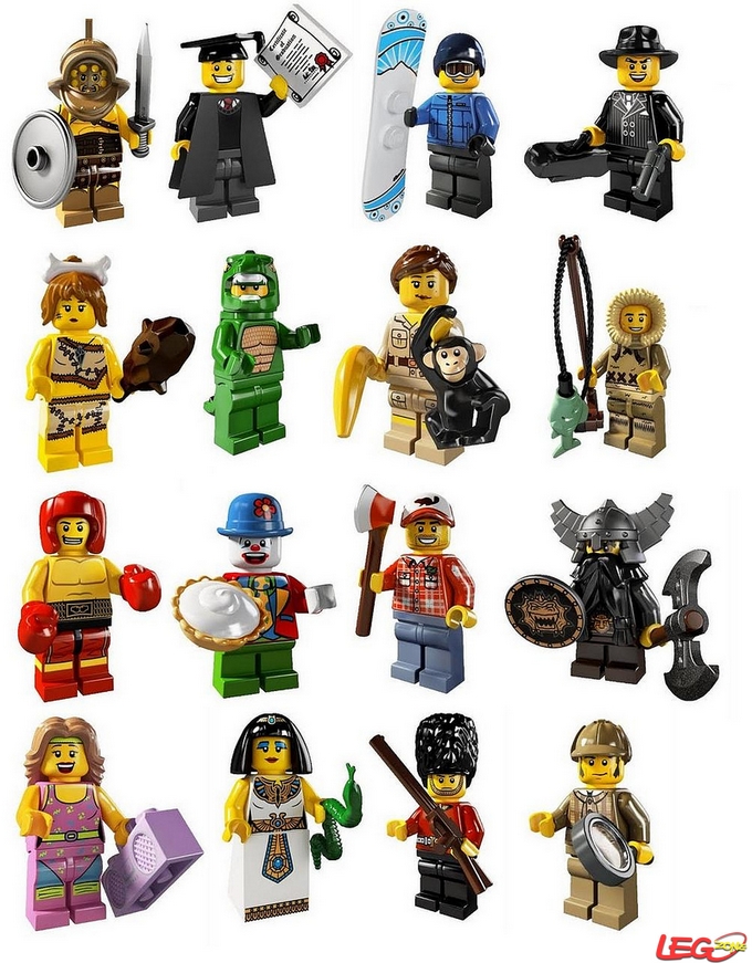 乐高lego 8805 人仔抽抽乐第五季 16个不重复