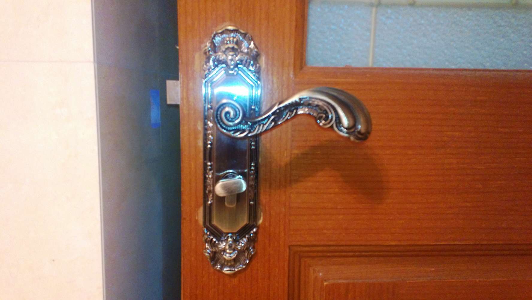 Demann德曼Demann亮光青古铜室内房门锁 左开 实拍图