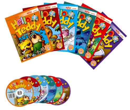 Hello Teddy洪恩幼儿英语套装（1点读笔+6本教材+6DVD+7卡片） 实拍图