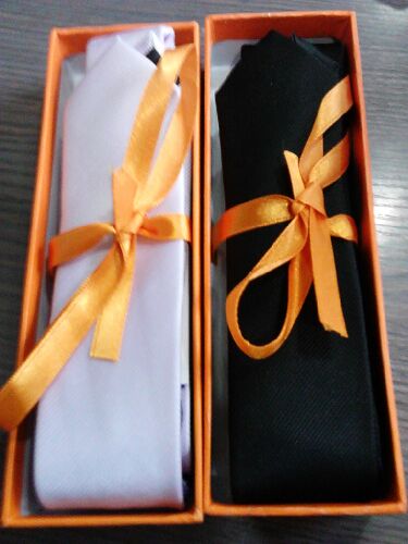 De L'isle 5cm韩版纯色窄领带 休闲 结婚 伴郎 男士商务 女士职业学生 礼盒装 浅紫色 实拍图