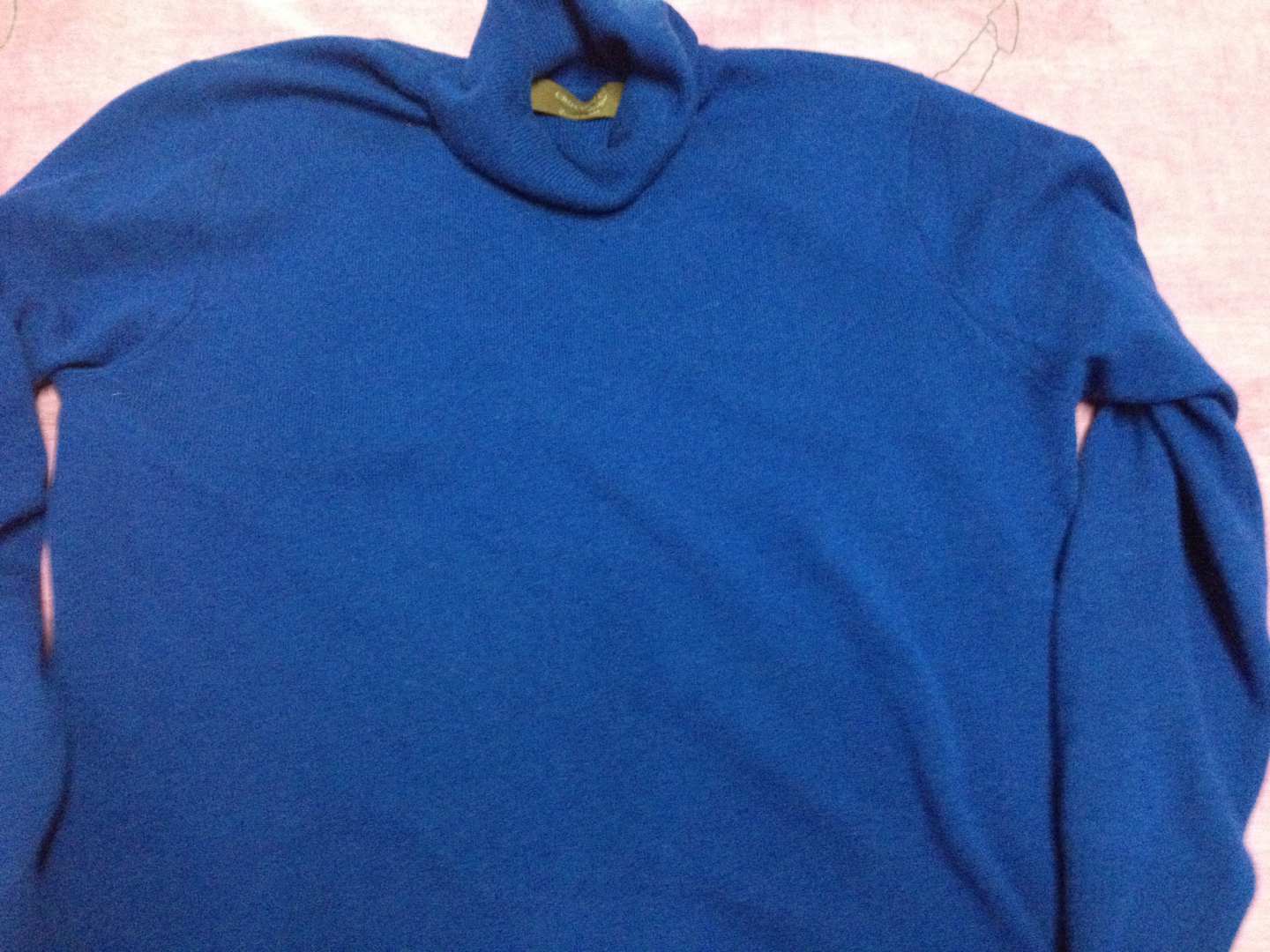 鳄鱼恤秋冬新品羊绒衫男100%山羊绒纯色两翻高领套头毛衣基础打底衫 藏蓝 M 170/88A(105c) 实拍图