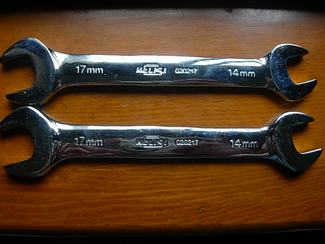 赫力斯 双头开口两用呆头扳手镜面抛光汽修扳手双呆扳手/单只 14-17mm 047741 实拍图