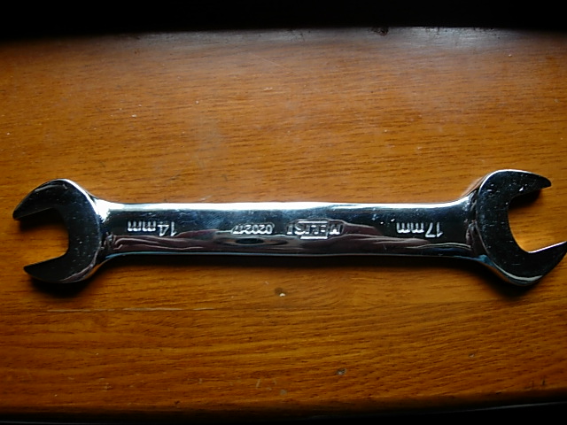 赫力斯 双头开口两用呆头扳手镜面抛光汽修扳手双呆扳手/单只 14-17mm 047741 实拍图