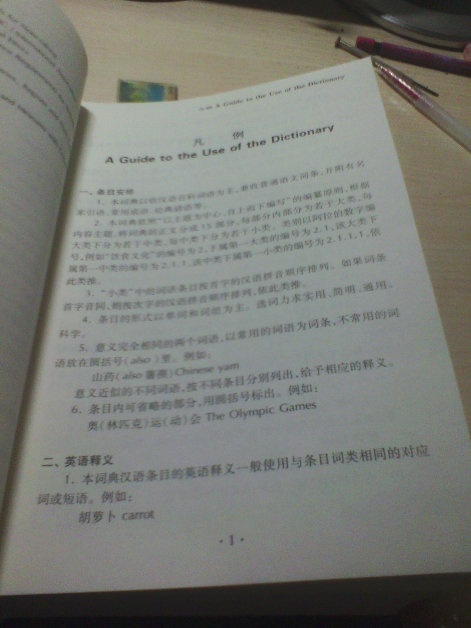 汉英口译词典 实拍图