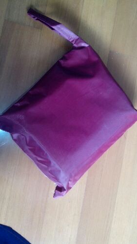 强迪大号加厚电动车雨披 牛津布单人摩托车雨衣 单人酒红短帽檐 均码 实拍图