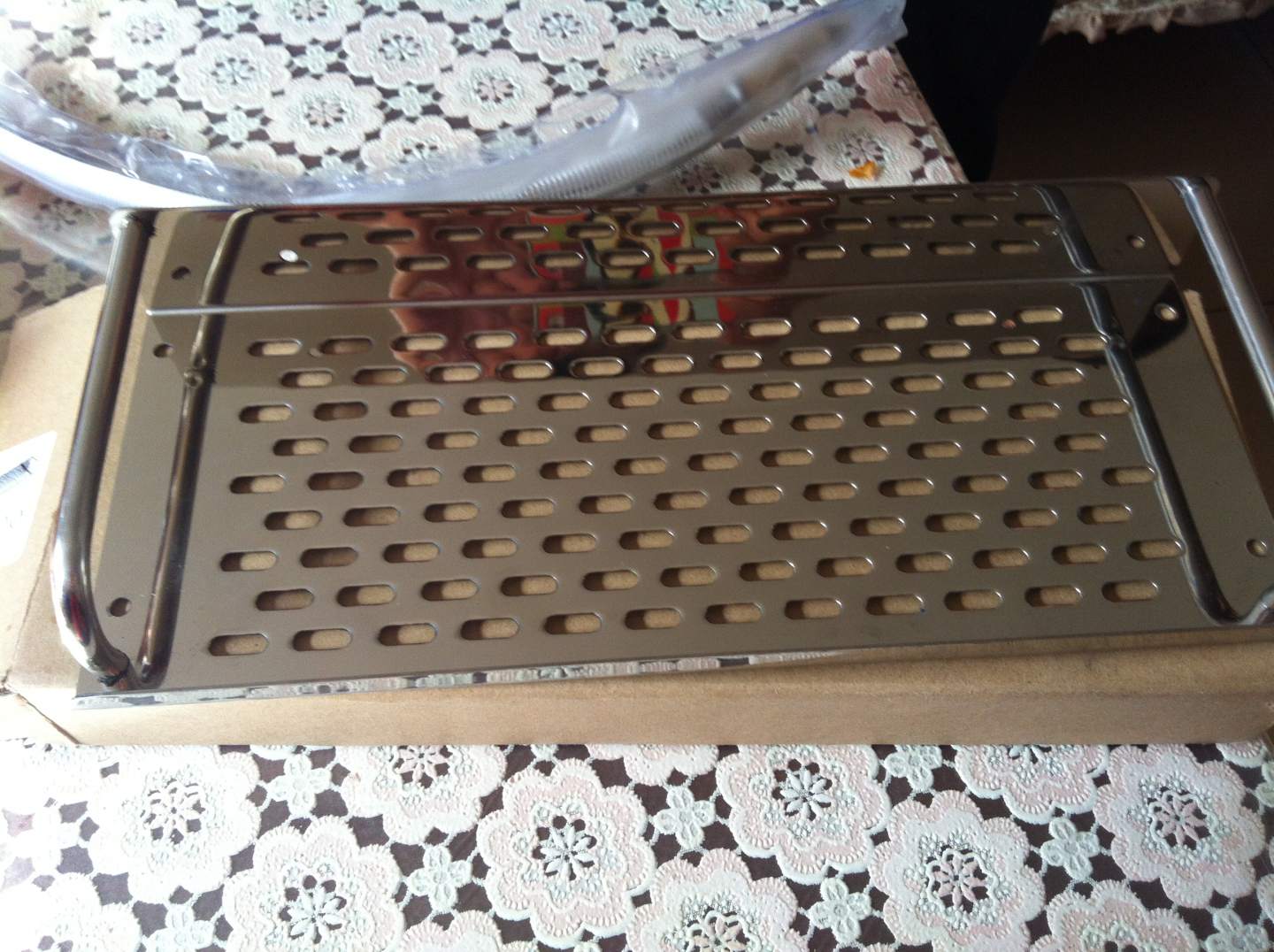 欧吉美（OJM）浴室不锈钢镂空置物架  卫生间置物架 洗手间20-60cm可选 置物架S300-30cm长 均码 实拍图