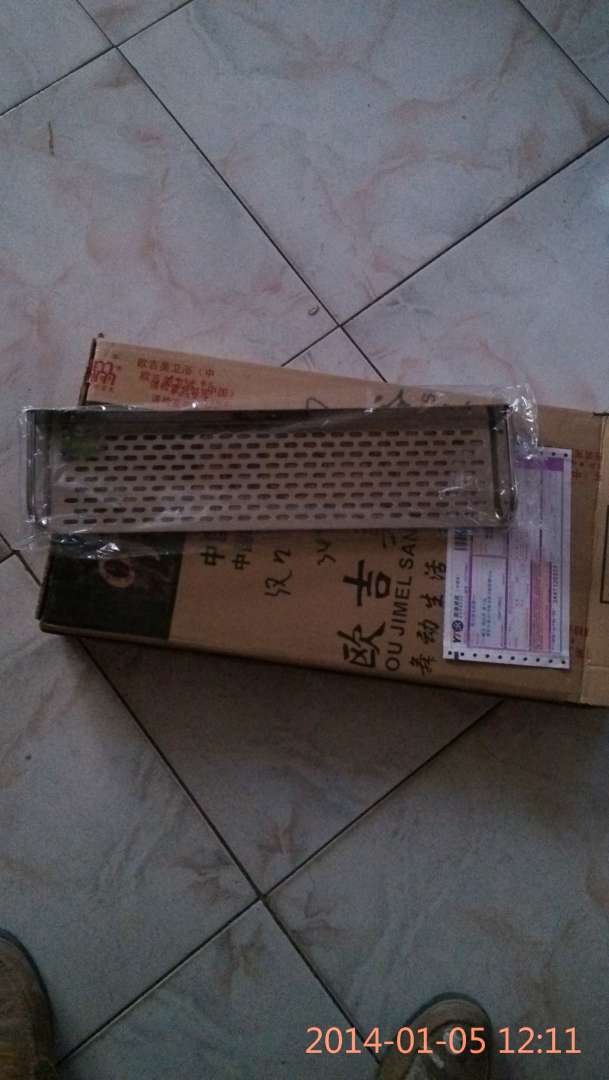 欧吉美（OJM）浴室不锈钢镂空置物架  卫生间置物架 洗手间20-60cm可选 置物架s500-50cm长 均码 实拍图