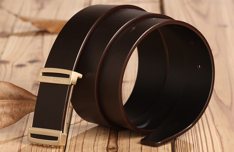 巴玛特（Bal Manent）皮带男真皮 平滑扣商务皮带休闲牛皮裤腰带男 父亲节生日礼物 咖啡色|专柜礼盒 120cm 【裤码35-37】 实拍图